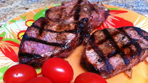 стейк особый в овощном маринаде