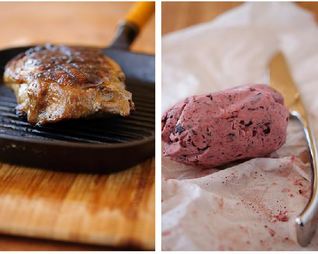 Стейк портерхаус с маслом из красного вина