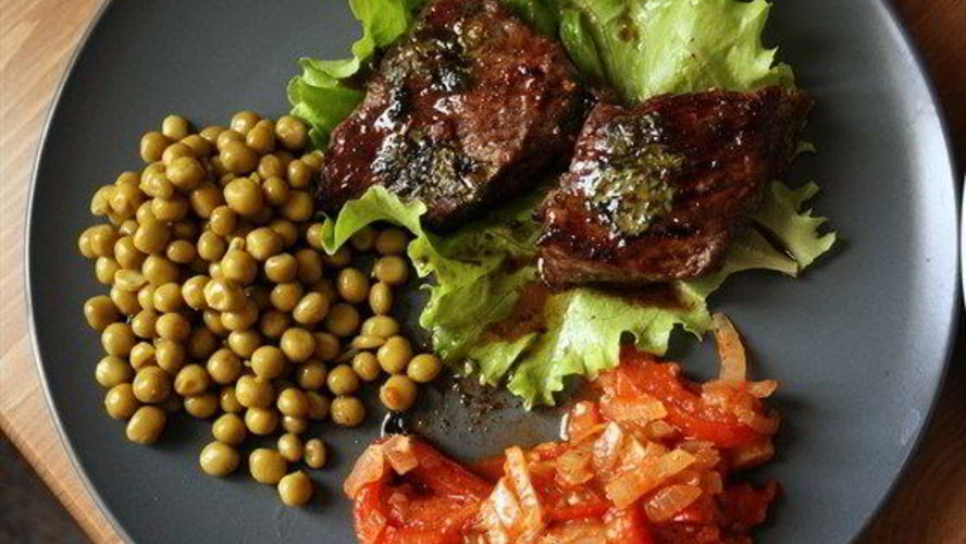 Рецепт стейк с мятой и бальзамическим уксусом