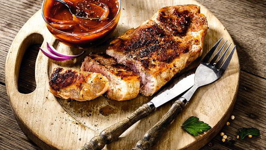 Рецепт стейк с острым томатным соусом