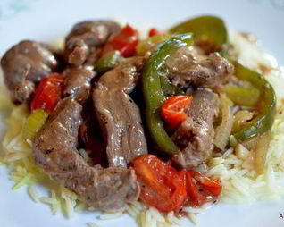 Стейк с перцем