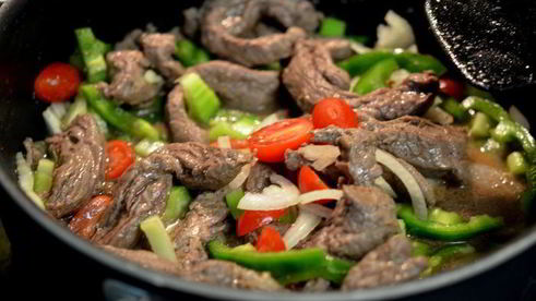 стейк с перцем