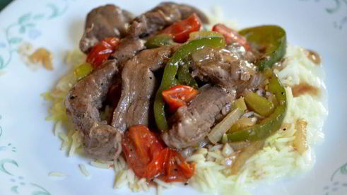 стейк с перцем