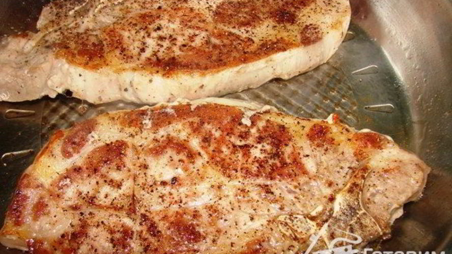 Рецепт стейк свиной на косточке