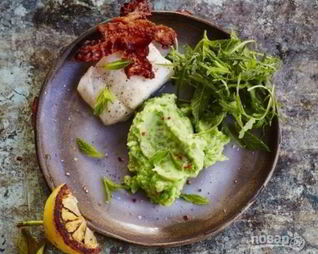 Стейк трески на гриле