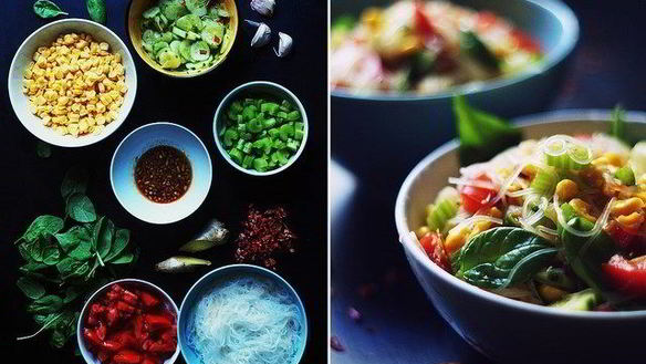 Рецепт Стеклянная лапша с имбирным соусом