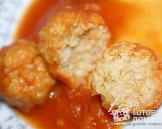 Детские тефтельки фрикадельки в томатном соусе