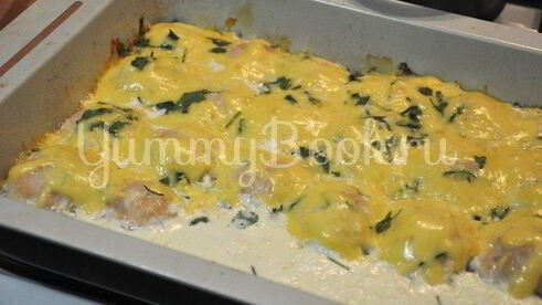 куриные тефтельки под сырным соусом