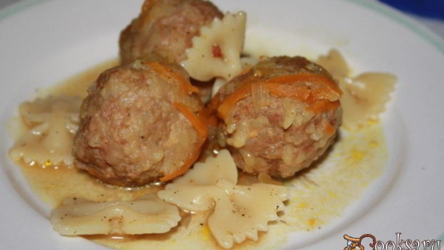 Рецепт мясные тефтели с фарфалле