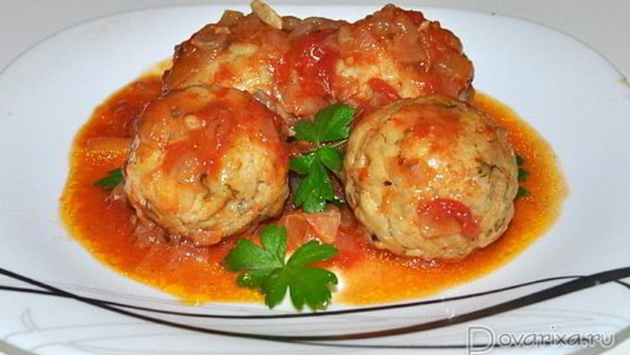 Рецепт рыбные тефтели в томатном соусе