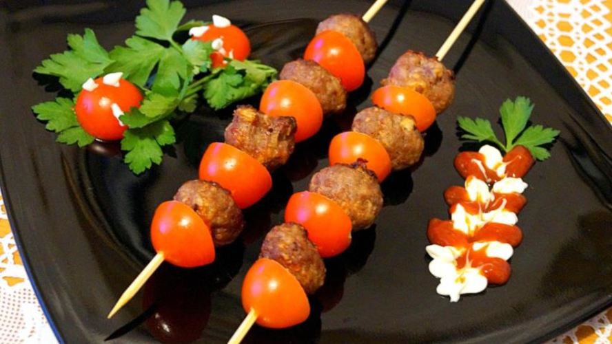 Рецепт шашлычки из тефтелек