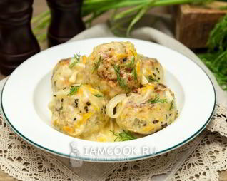 Тефтели из индейки в сметанном соусе