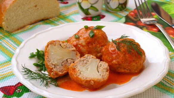 Рецепт Тефтели из индюшиного фарша с цветной капустой