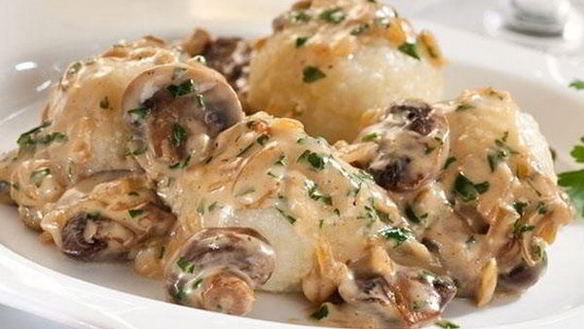 Рецепт Тефтели из картофеля под грибным соусом