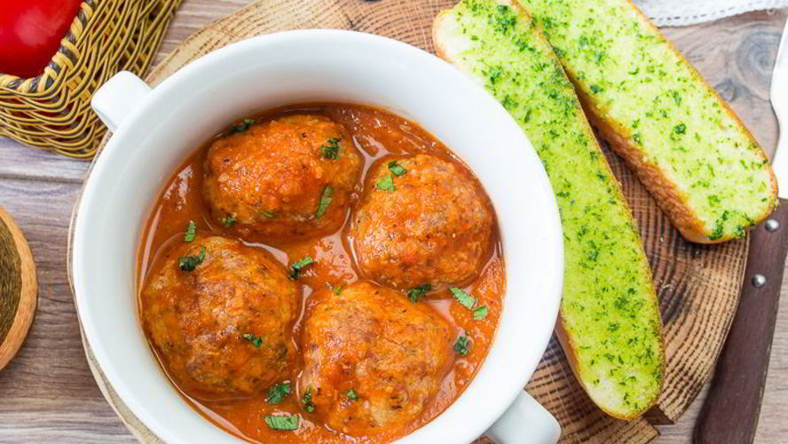 Рецепт тефтели с чесночным хлебом