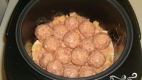тефтели с картошкой в мультиварке