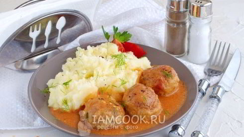 тефтели с рисом с подливкой