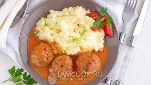 тефтели с рисом с подливкой