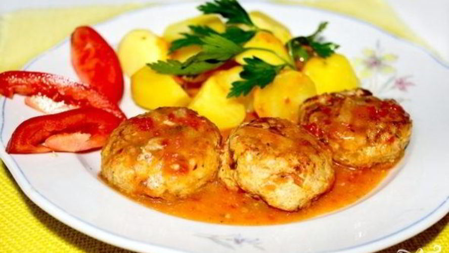 Рецепт тефтели с рисом жареные