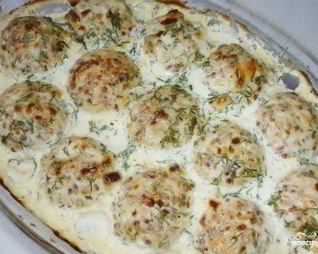 Тефтели в духовке со сметаной