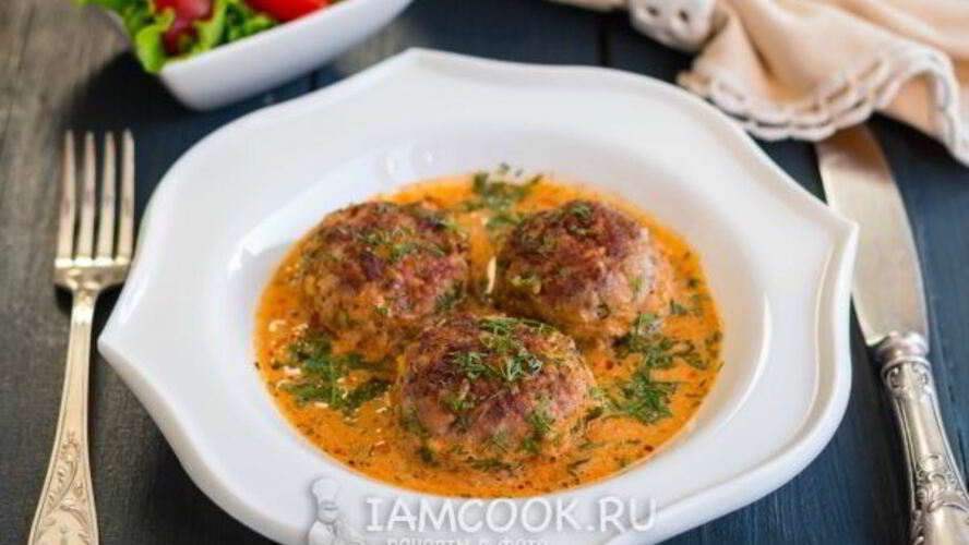 Рецепт тефтели в сметанно-томатном соусе