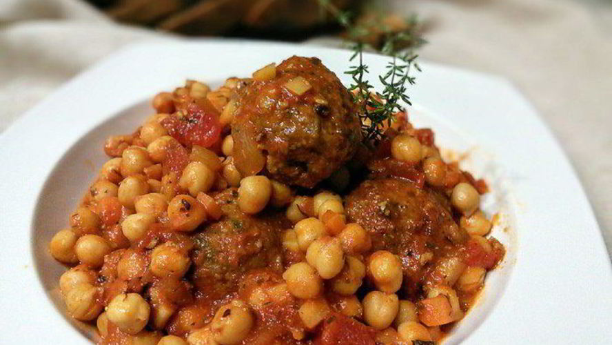 Рецепт тефтели в томатном соусе с нутом