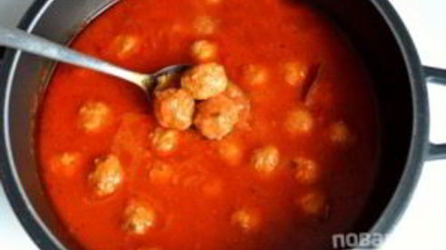 тефтельки из говяжьего фарша с сыром в томатном соусе