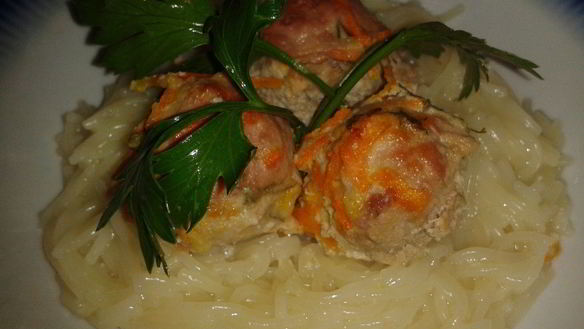 Рецепт Запеченные тефтельки в сметанном соусе