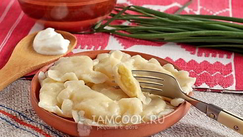 вареники на кислом молоке с картошкой и луком