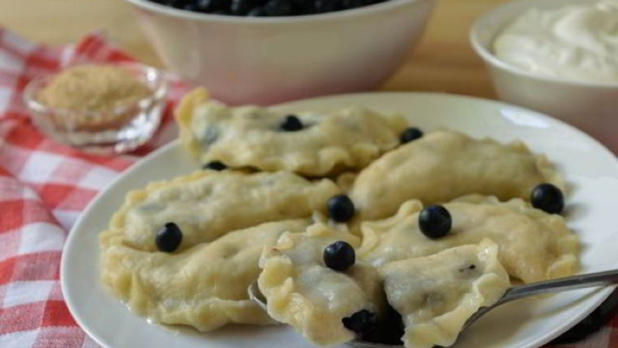 Рецепт вареники с черникой