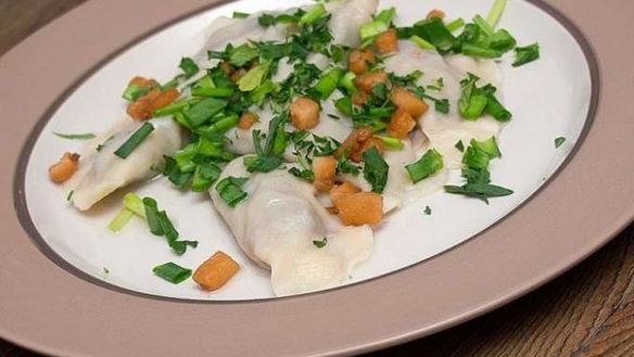 Рецепт Вареники с гречкой и грибами