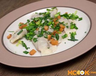 Вареники с гречкой и грибами