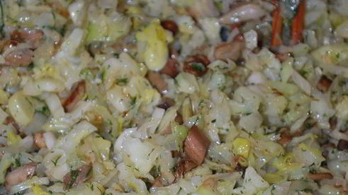 вареники с капустой и маслятами