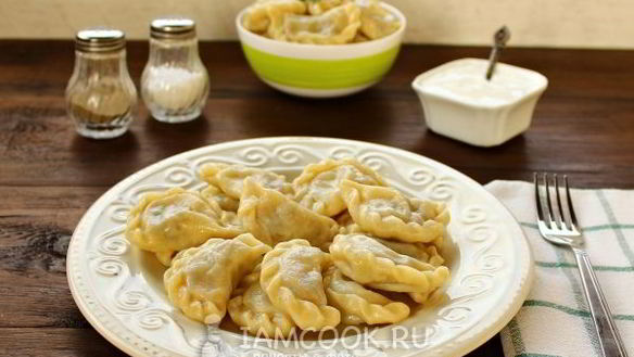 Рецепт Вареники с картошкой и лесными грибами