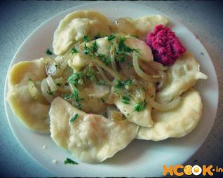 Вареники с картошкой и салом