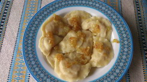 вареники с квашеной капустой и картошкой