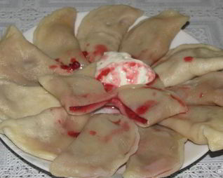 Вареники с малиной