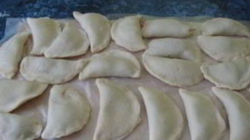 вареники с малиной