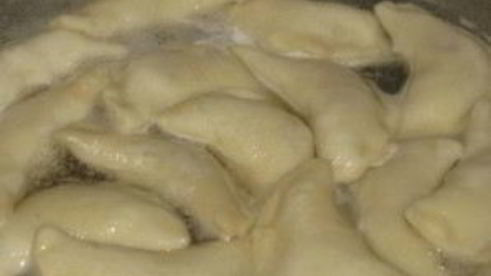 вареники с малиной