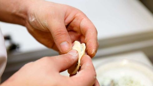 вареники с соленым творогом