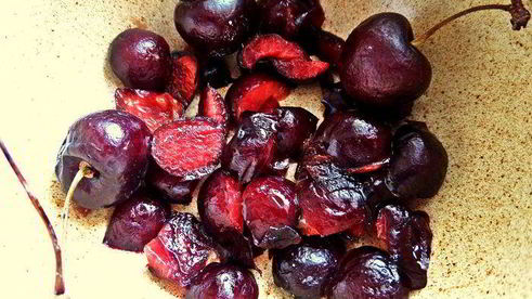 вареники с творогом и черешней