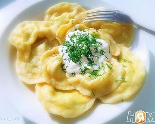 Вареники с творогом и зеленым луком