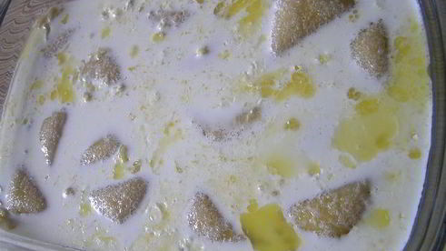 вареники с творогом, запеченные в сливках