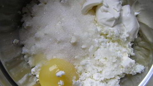 вареники с творогом, запеченные в сливках