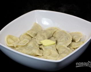 Вареники с жареными грибами