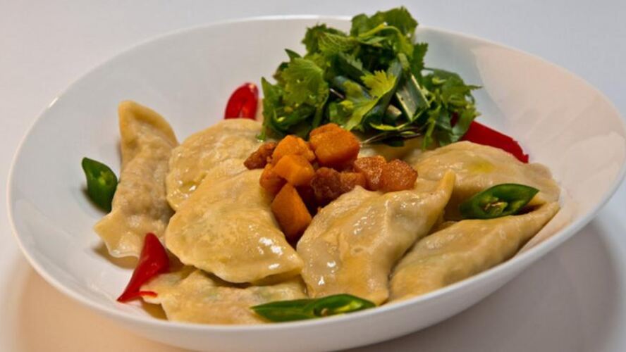 Рецепт вареники со свининой и зелеными сливами