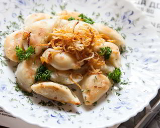 Жареные вареники с картошкой