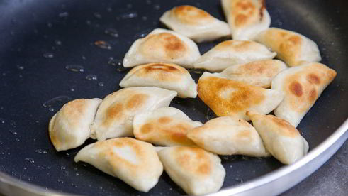 жареные вареники с картошкой