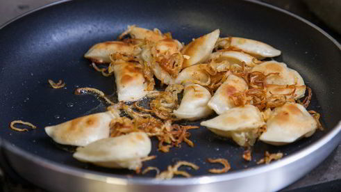 жареные вареники с картошкой