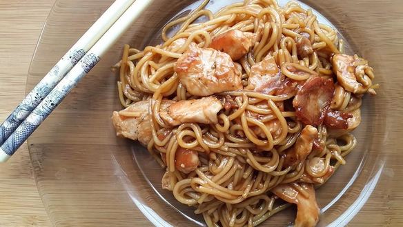 Рецепт Яичная лапша терияки